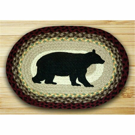CAPITOL EARTH RUGS Oval Shaped Placemat- Cabin Bear 48-395CB